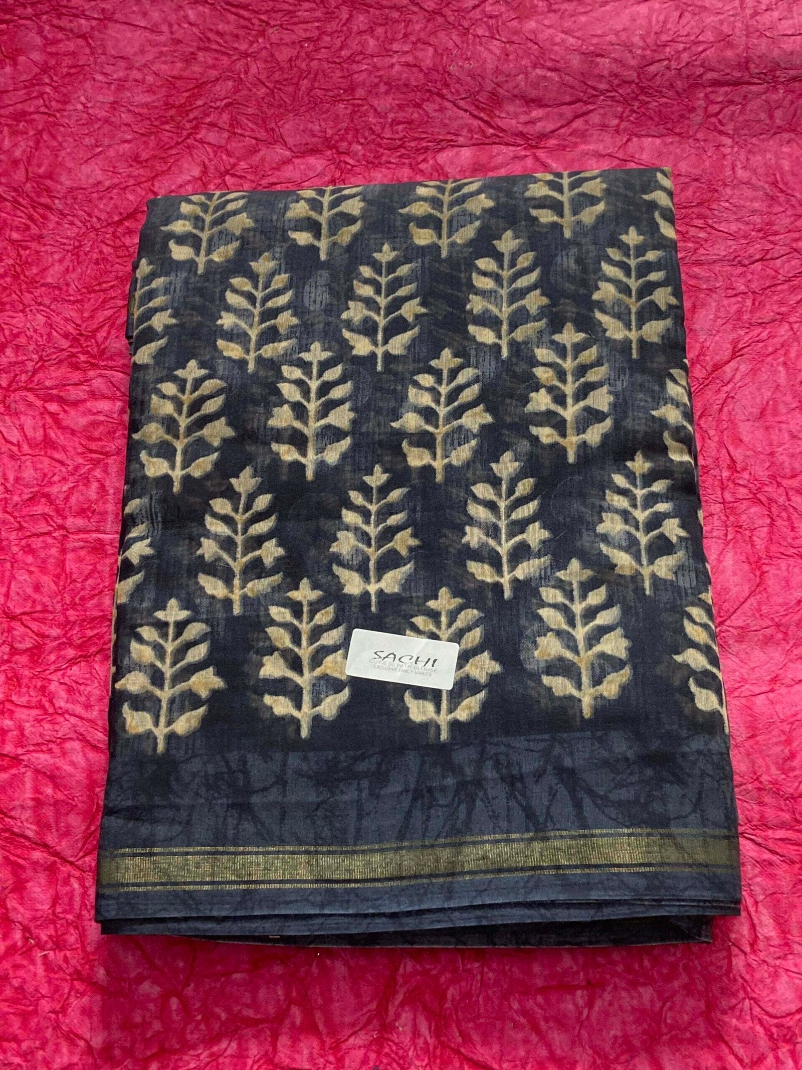 Linen Satin Printed Saree